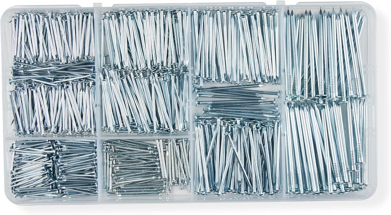 LUEEN Picture Hanging Nail Kit, 710 Pieces, White Frame Nails up to 2 Inches, Assorted Sizes with Storage Case (White) - Image 4